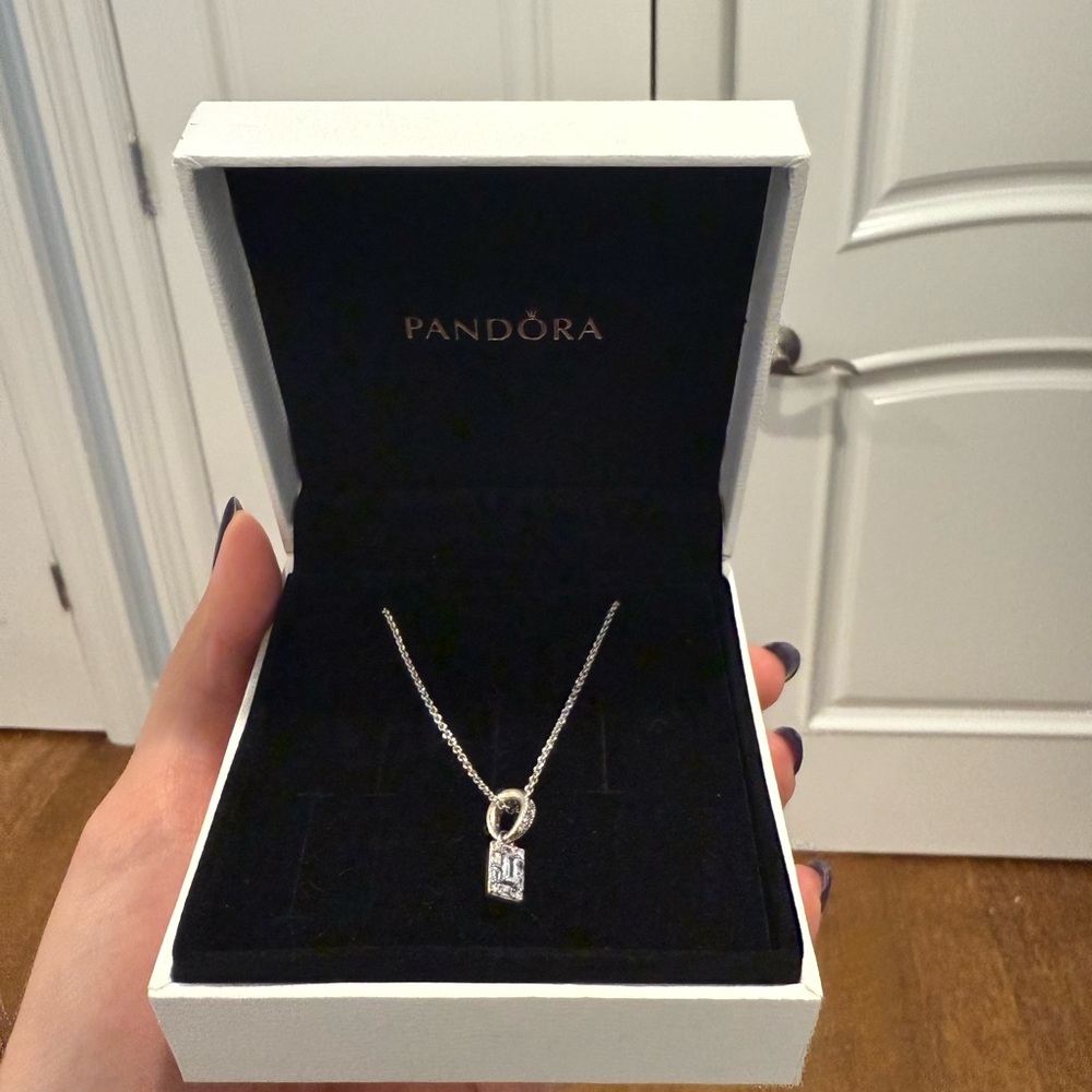 Pandora Silver Necklace with Delicate Pendant